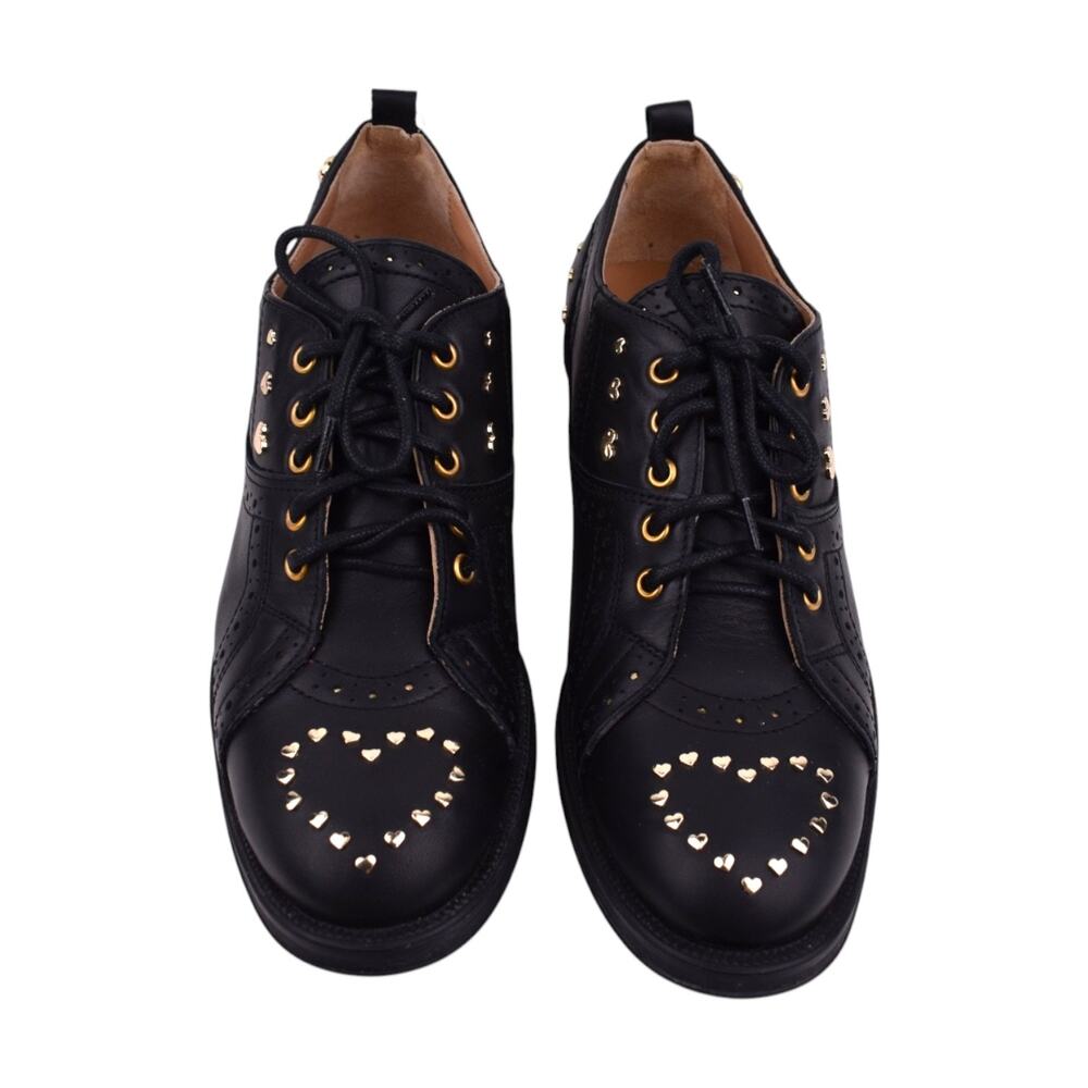 LOVE Moschino Ketsby sneakers in black and mirror gold | Size 40 - Picture 5 of 10